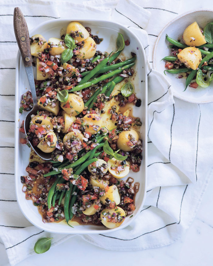 Potato and green bean salad with olive caper dressing Hunter and
